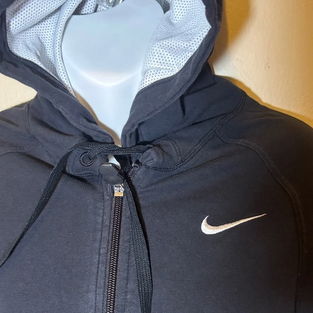 Nike Women's Black and White Hooded Jacket